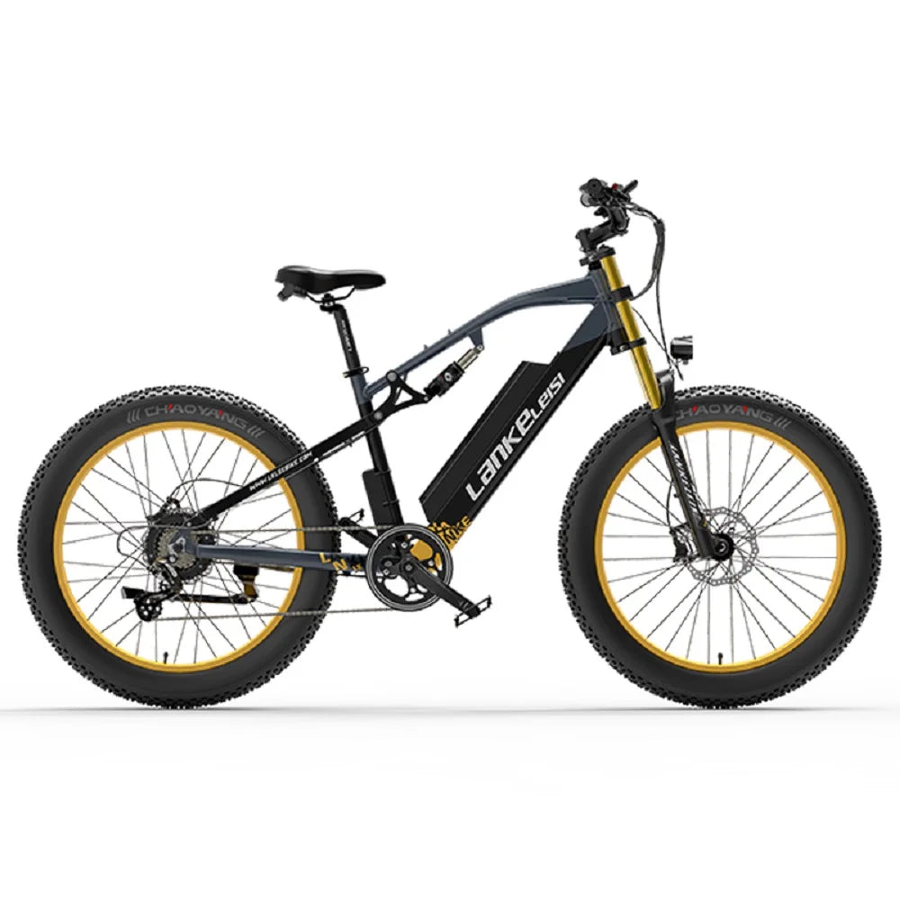LANKELEISI RV700 Elektrisches Smart-Mountainbike mit Zentralmotor (EU-Lagerware, kostenloser und schneller Versand, Akku, digitale Smart-Funktionen)