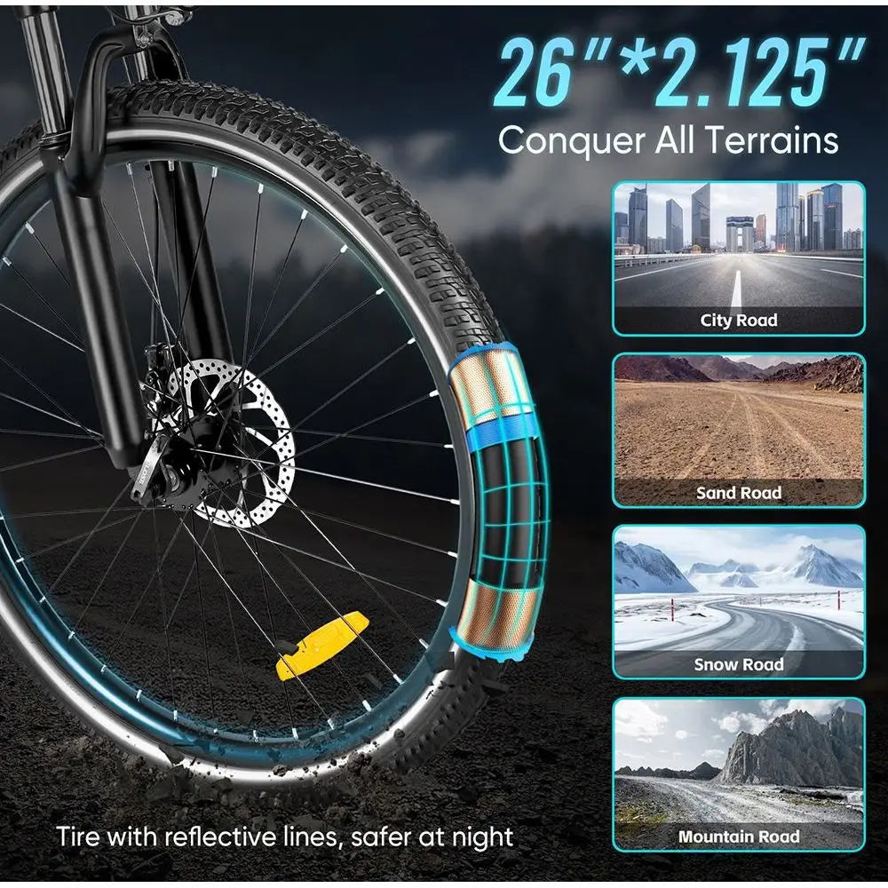 Samebike RS-A01 Elektro fahrrad Samebike Ebike 500W City Bike Samebike Herren Elektro fahrrad 36V 15Ah Batterie 26 Zoll Reifen 3