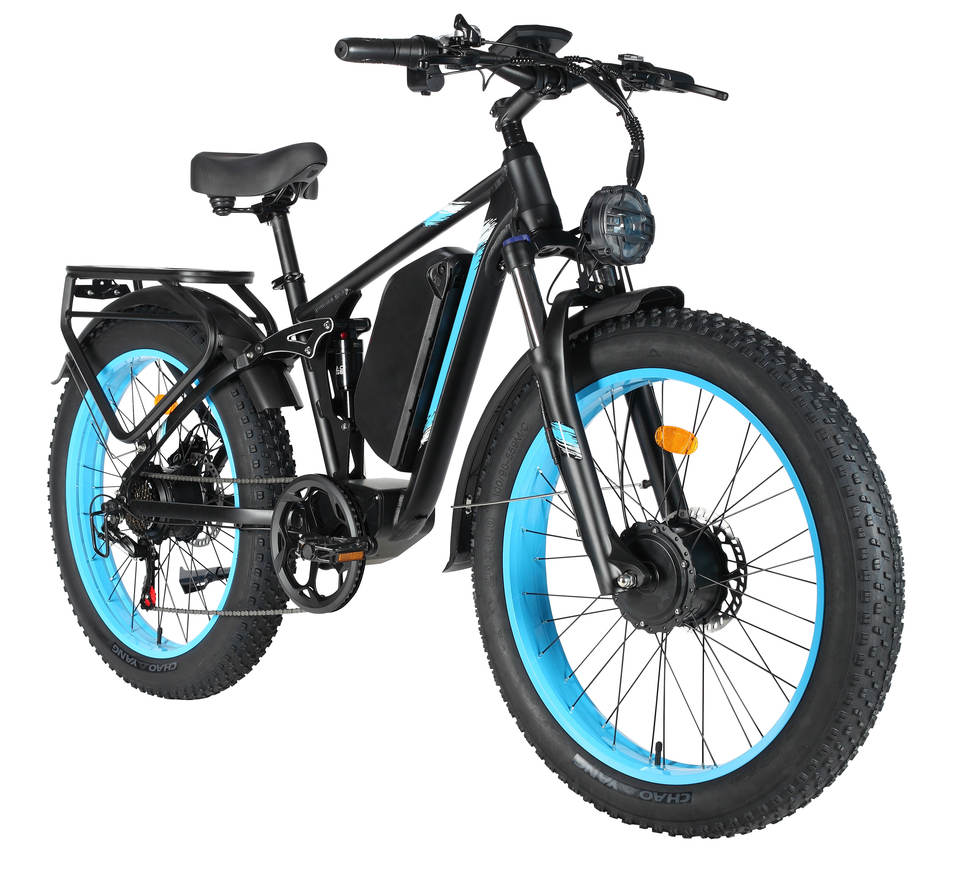 EU Stock FINDER 26 Dual Motors 1000W*2 Fat tire 26*4.0 52V 25AH battery Electric Mountain snow E-Bike