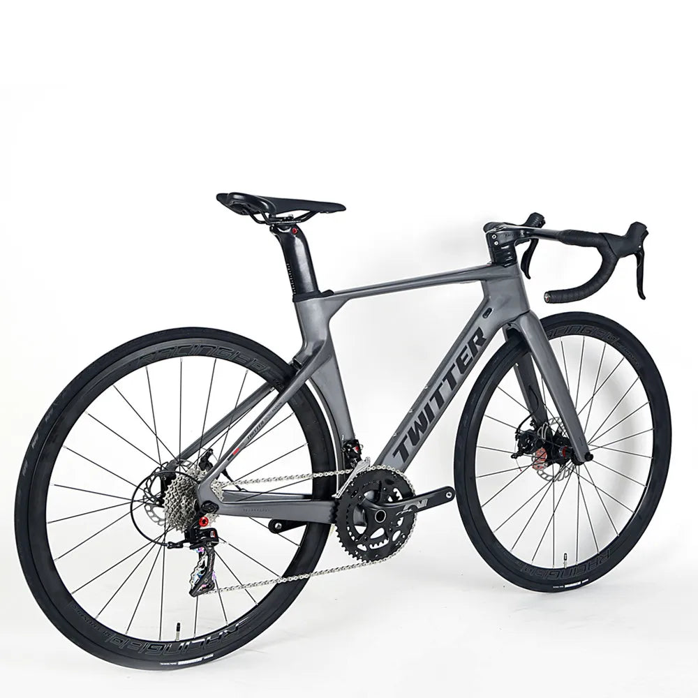 Cheap Carbon Fiber 43.5cm - 56cm Frame Racing Road Bike Bicycle with Disc Brake