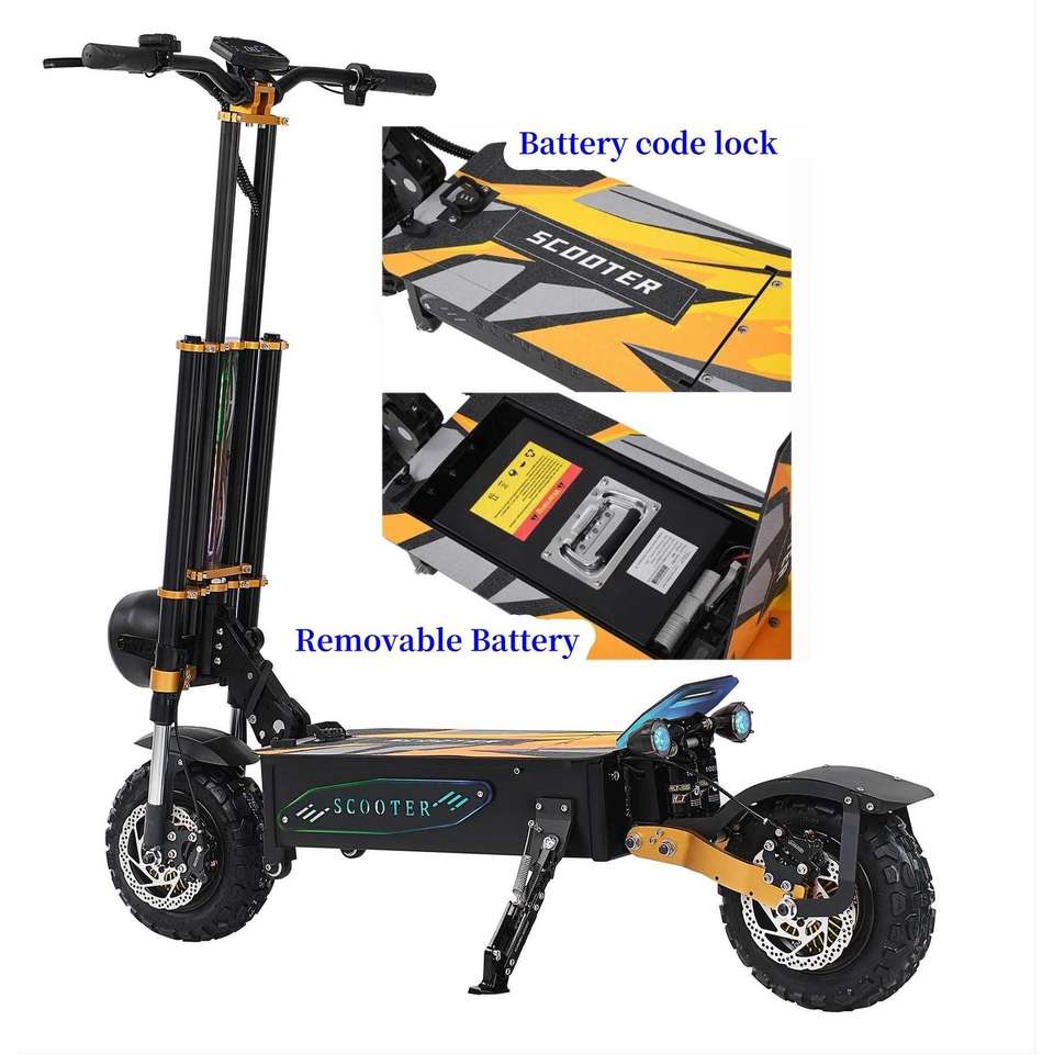 EU Warehouse 60V 40AH Heraus nehmbare Batterie Elektro roller mit Sitz 85KMH Trotinette-elektr ique 5600w 6000w e Roller