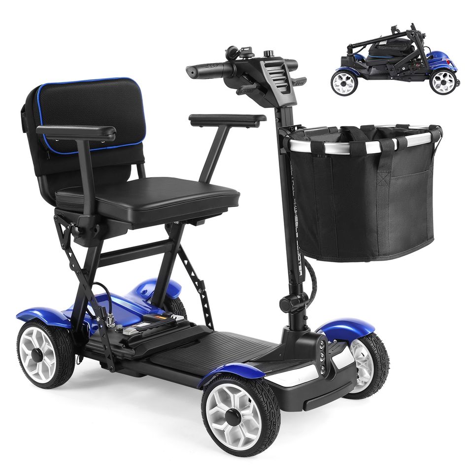 INSDRGN 211A 270W Motor Electric Scooter Customized 4 Wheels Folding Mobility Scooter for Elderly Disabled Handicapped Scooter