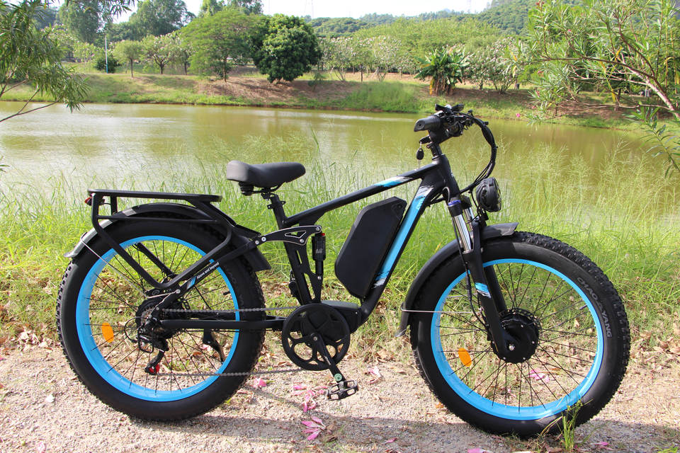 EU Stock FINDER 26 Dual Motors 1000W*2 Fat tire 26*4.0 52V 25AH battery Electric Mountain snow E-Bike