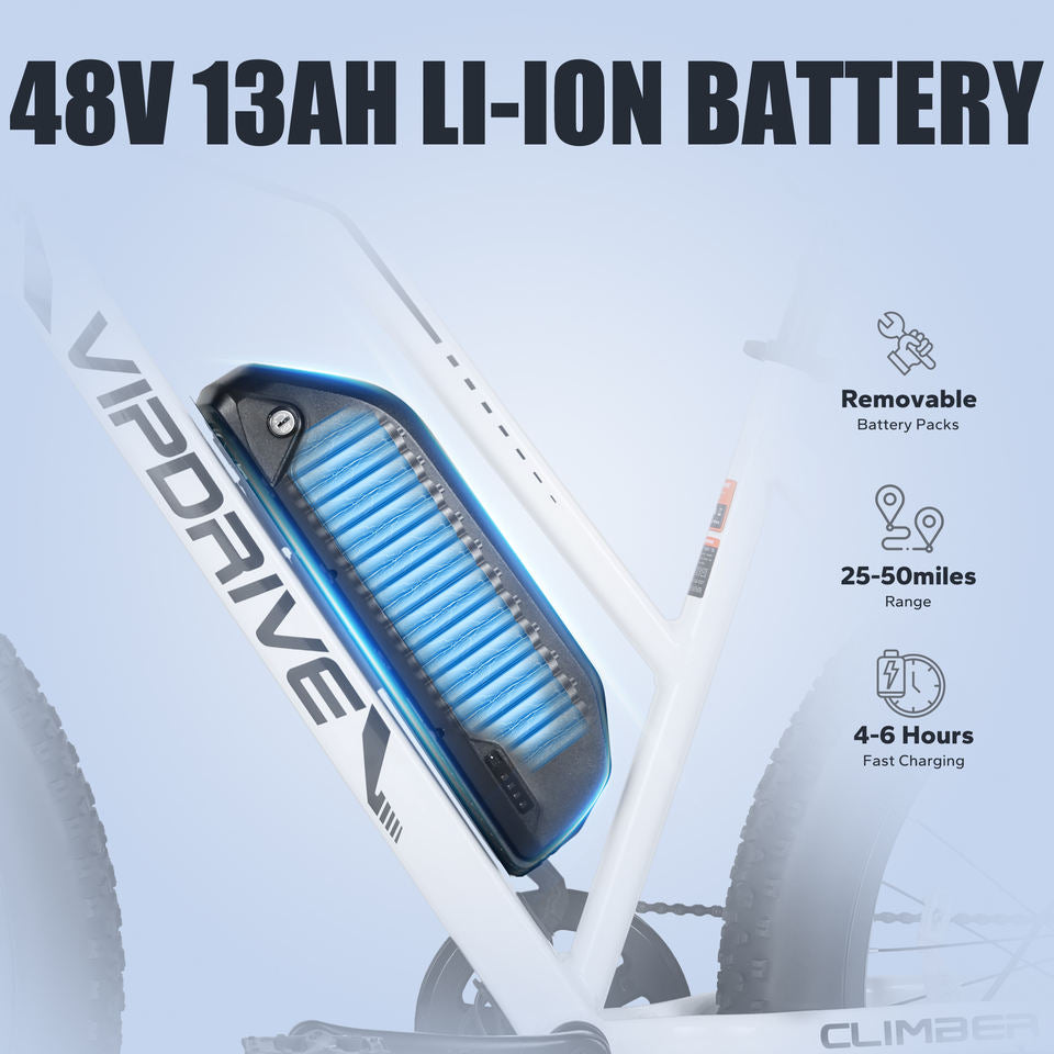 USA Stock 48V 13AH 500W Fat Tire Mountain Ebike Multi Mode LCD Display Sport Ebike Step Thru