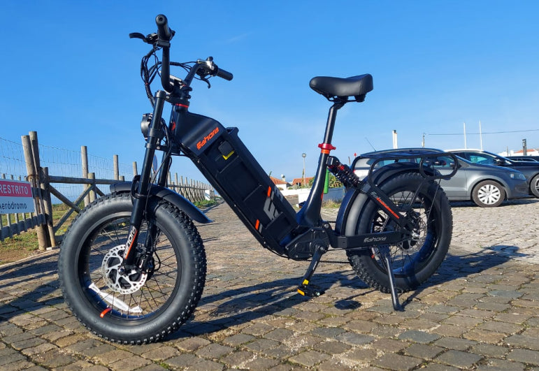 Eahora Juliet III 2000W Dual Motor 52V 60ah Battery 7-Speed Dual Brake Full Suspension 20*4.0 Fat Tire Electric Mountain Bike