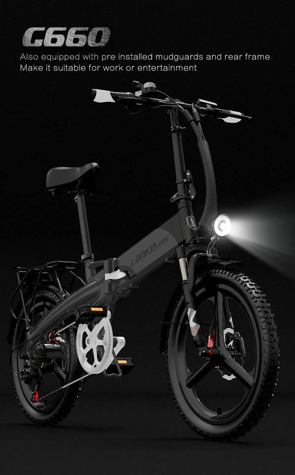 For G660 Foldable Electric City Bike with Central Motor Digital Electronic 25 Speed 45km Range