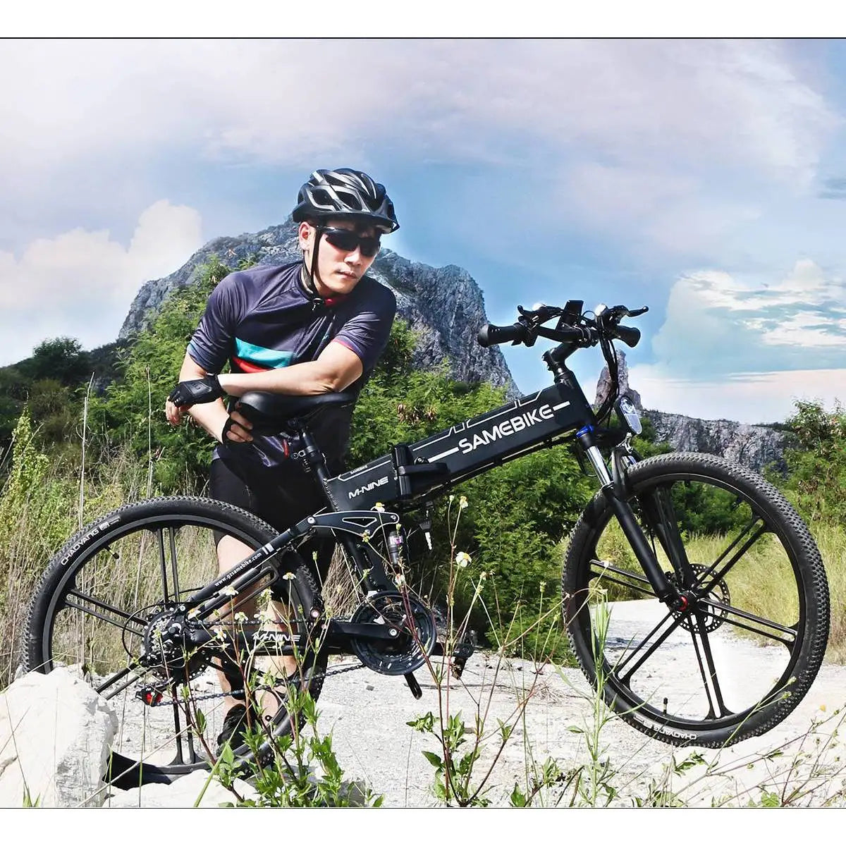 Samebike lO26-II E-Bike Offroad-Rennrad für Erwachsene 500W 26 Zoll faltbares E-Bike mit einteiligem Reifen