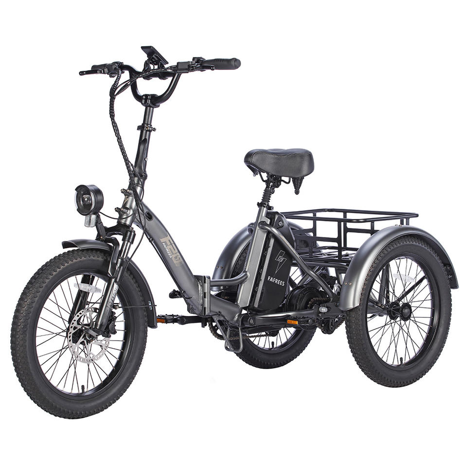 FAFREES F20 Mate 500W Motor Heavy Duty Ebike Electric Cargo Trike 180kg Capacity 110KM Range, Folding Design EU UK CN