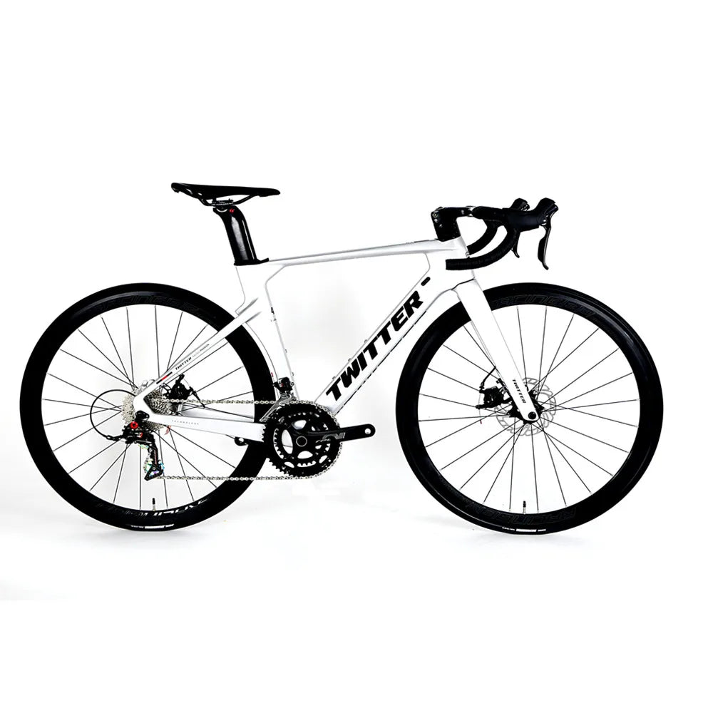 Cheap Carbon Fiber 43.5cm - 56cm Frame Racing Road Bike Bicycle with Disc Brake