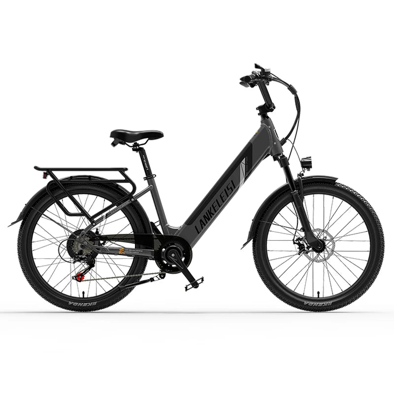 LANKELEISI ES500 PRO Elektro-Citybike, 48V 350W Vorderradnabe, Aluminiumlegierung, 7 Gänge, elektronischer Lithium-Akku