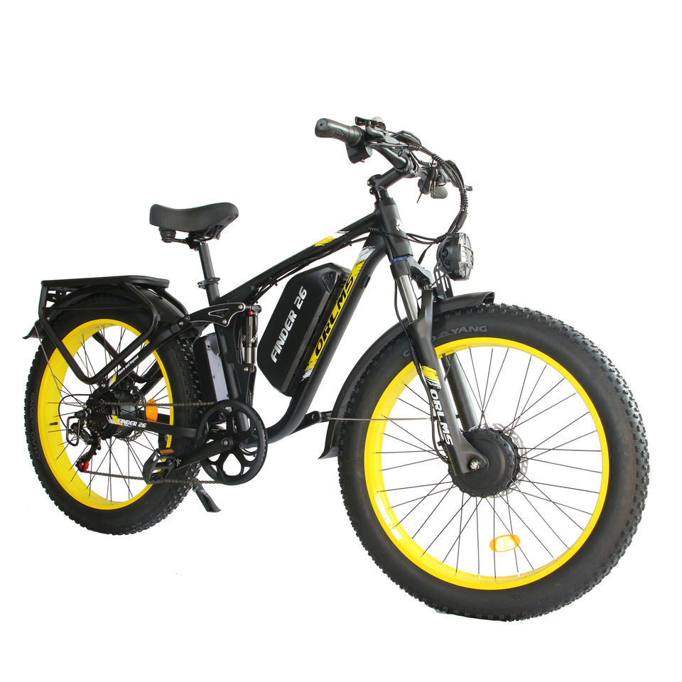 SMLRO Finder 26 V3 Electric Mountain Bike 52V25ah Dual Motor 1000W*2 Maxspeed62km/h 26*4.0 Tire 7Speed Aluminum Alloy Frame