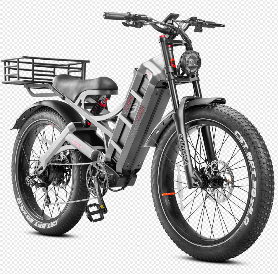 Eahora Romeo Pro Full Suspension Electric Bike Single Motor 1200W/2500W 48V 60Ah/52V 60ah 7-Speed 32Km/H Speed 70-120Km Range