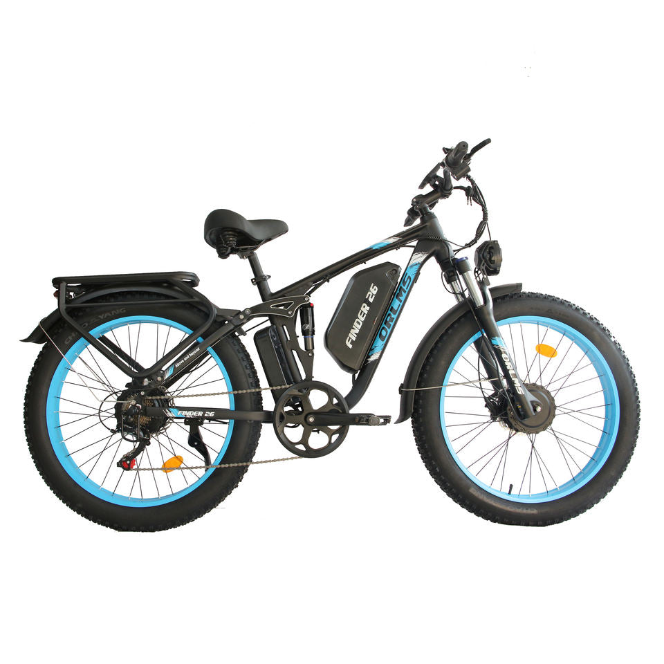 SMLRO Finder 26 V3 Electric Mountain Bike 52V25ah Dual Motor 1000W*2 Maxspeed62km/h 26*4.0 Tire 7Speed Aluminum Alloy Frame