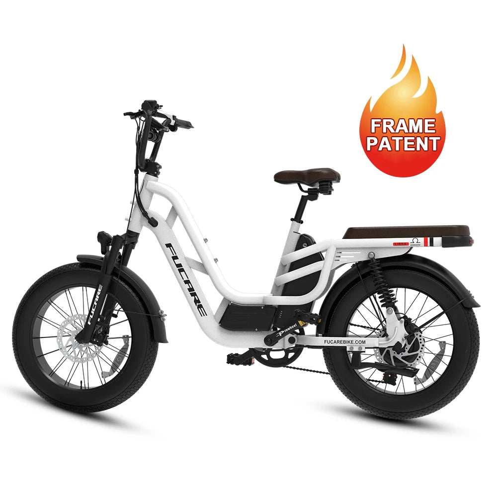 Fucare Libra US Stock 750W 400LBS Max Load Fat Tire Full Suspension E-Bike 48V 20Ah Lithium Battery Long Range Electric Bike