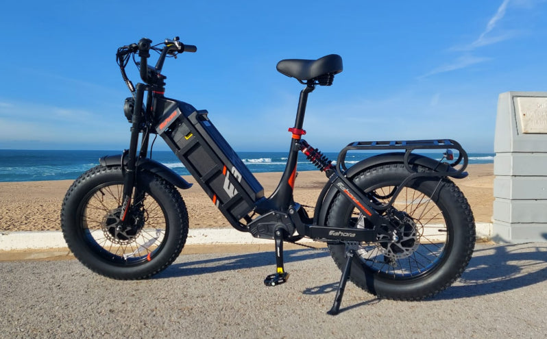 Eahora Juliet III 2000W Dual Motor 52V 60ah Battery 7-Speed Dual Brake Full Suspension 20*4.0 Fat Tire Electric Mountain Bike