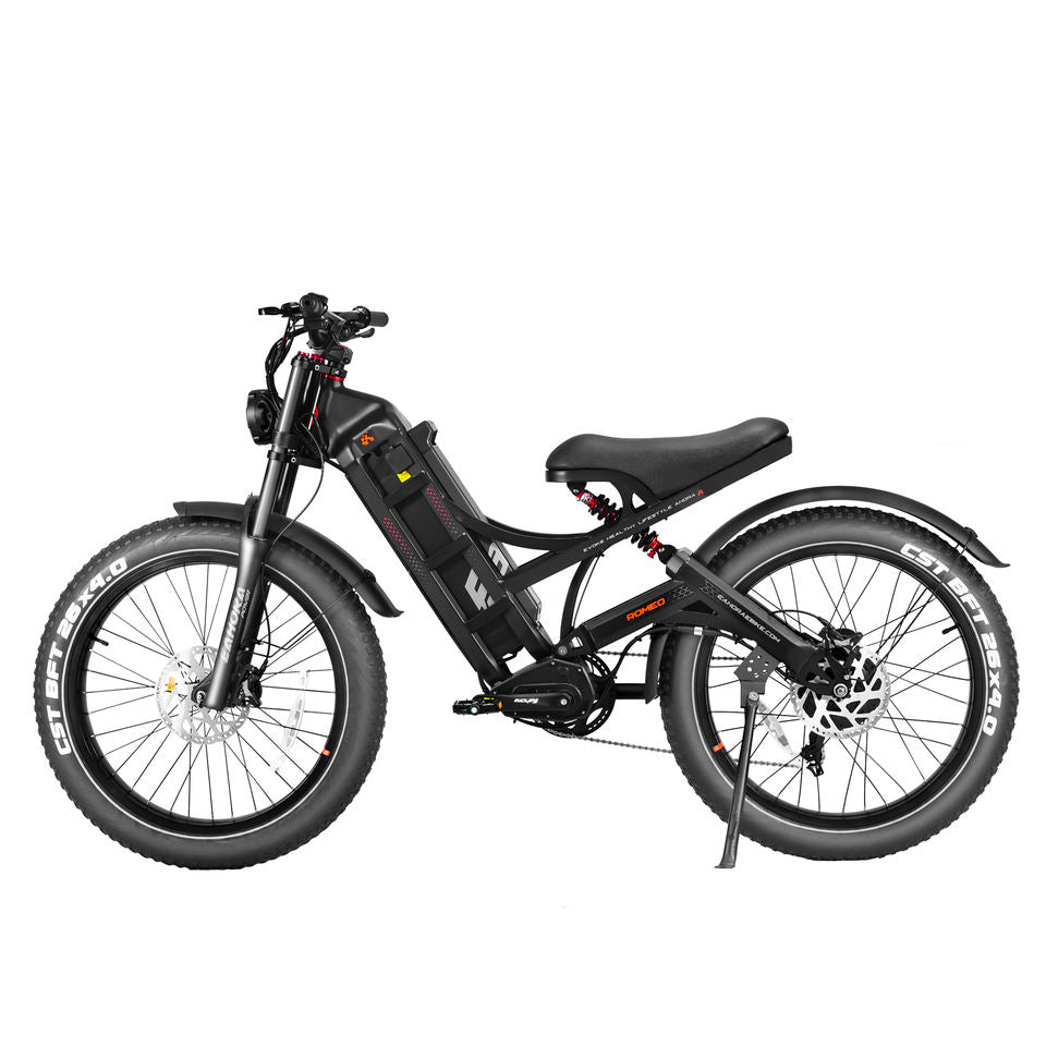 Eahora Romeo Pro Full Suspension Electric Bike Single Motor 1200W/2500W 48V 60Ah/52V 60ah 7-Speed 32Km/H Speed 70-120Km Range