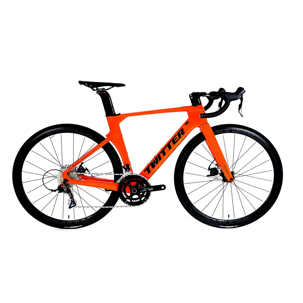 Cheap Carbon Fiber 43.5cm - 56cm Frame Racing Road Bike Bicycle with Disc Brake