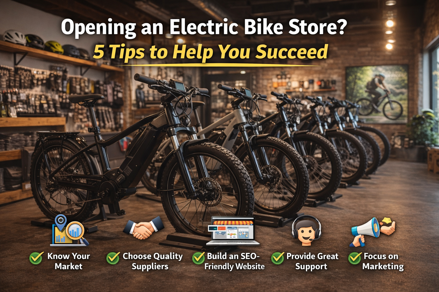 What Do You Need to Know to Open an Electric Bike Store? 5 Tips to Help You Succeed
