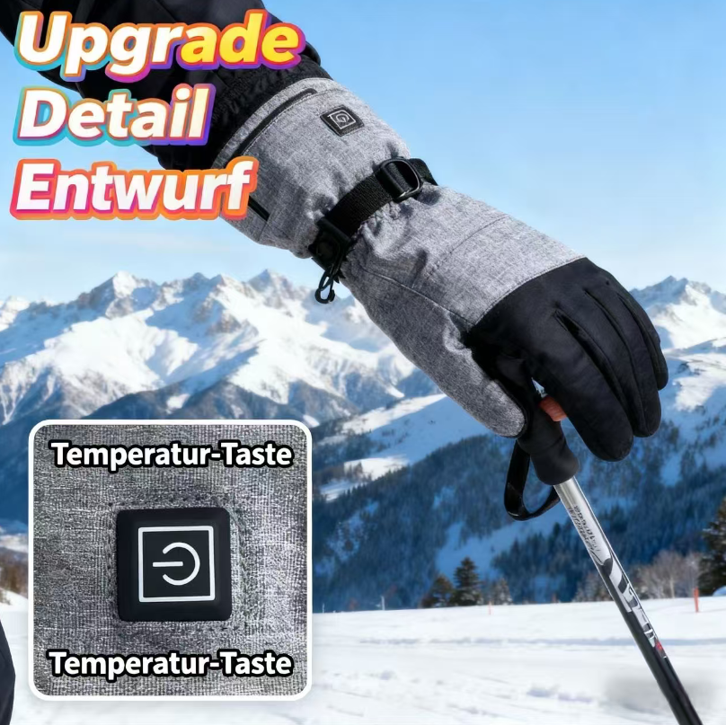Smart USB Heated Gloves L, Waterproof, 5-Finger Heating for Ski & Motorcycle