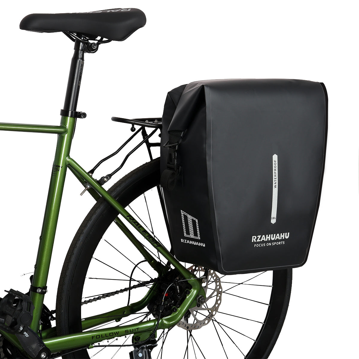 18L Waterproof Bicycle Pannier Bag - Side-Mounted, Tool-Free Installation