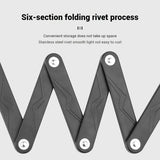 Folding Bike Lock 77cm - High Security Made of Alloy Steel, with Mounting Bracket