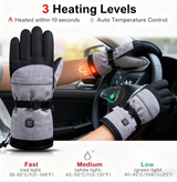 Smart USB Heated Gloves L, Waterproof, 5-Finger Heating for Ski & Motorcycle