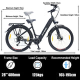 TTGO LK-ZZ-28ST Electric Bike City Electric Bike 250W 36V 20Ah battery Shimano 9 speed