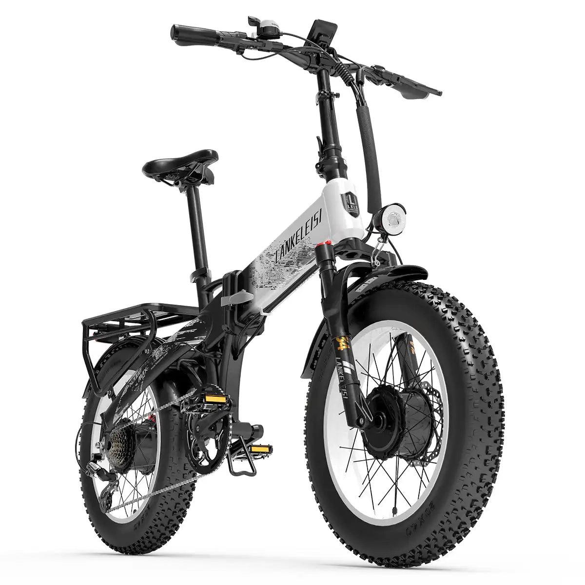 LANKELEISI X2000 MAX 2000W Dual Motor Foldable Electric Mountain Bike 48V Lithium Battery Central Motor Tube Battery New Arrival