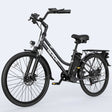 Varun C26 Electric Commuter Bike 250W Rear Hub Motor Integrated Lithium Battery 50KM Range Black-for City Commute