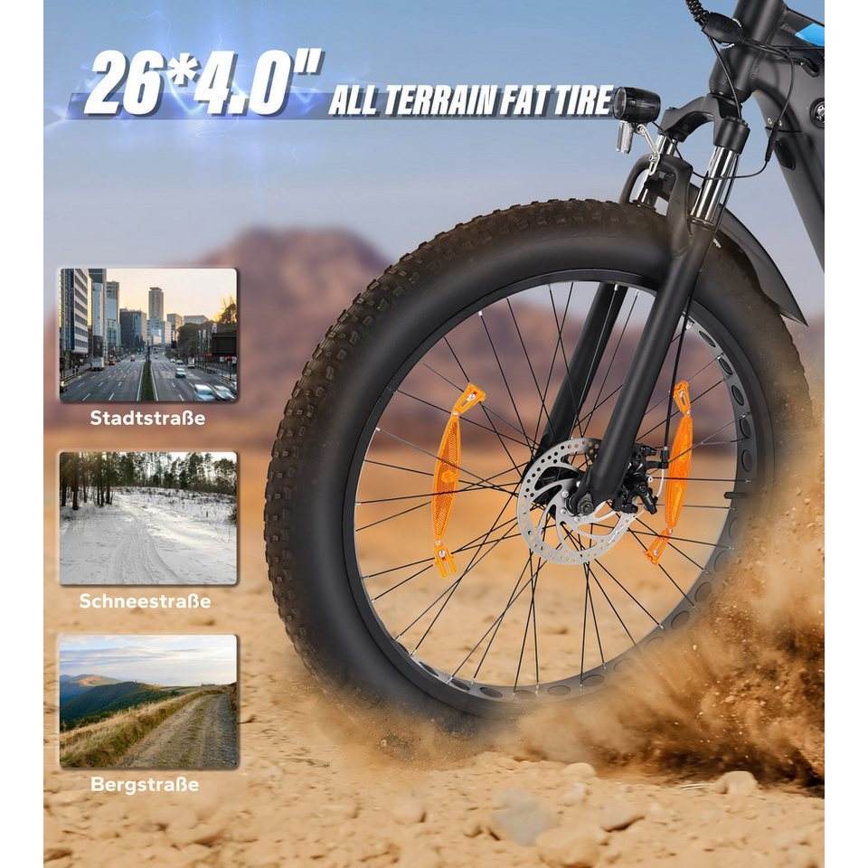 DOTMALL VARUN S26-1 Adult Electric Mountain Bike 250W Motor 48V 16Ah Battery 7-Gang for MTB Adventures