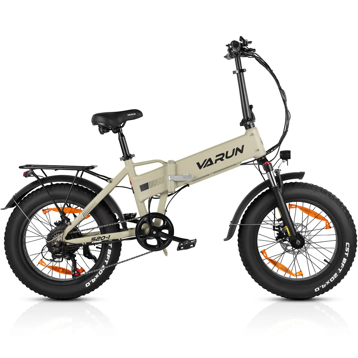 VARUN S20-1 Aluminum eBike 7-Speed Folding with Integrated Lithium Battery Brushless Rear Hub Motor 25km/h Max Speed