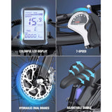 Ridstar® E Bike E26Pro Fat Tire Mountain Electric Bike
