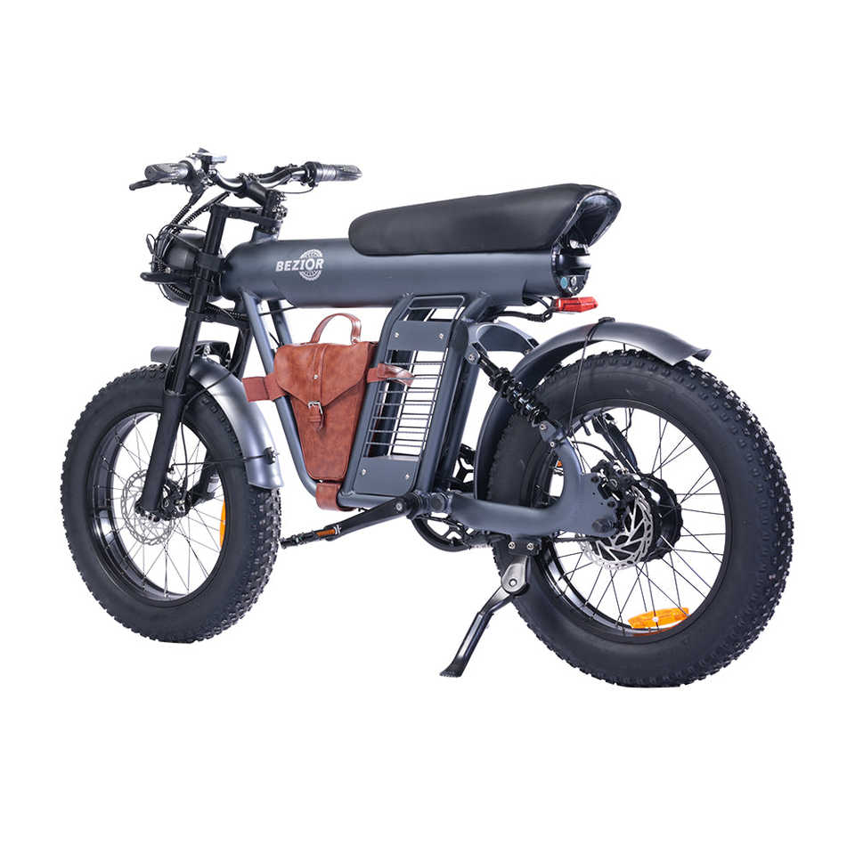 BEZIOR XF006 Electric Mountain Bike-70km Range 48V Motor Aluminum Alloy Frame 20x4.0" Wheels
