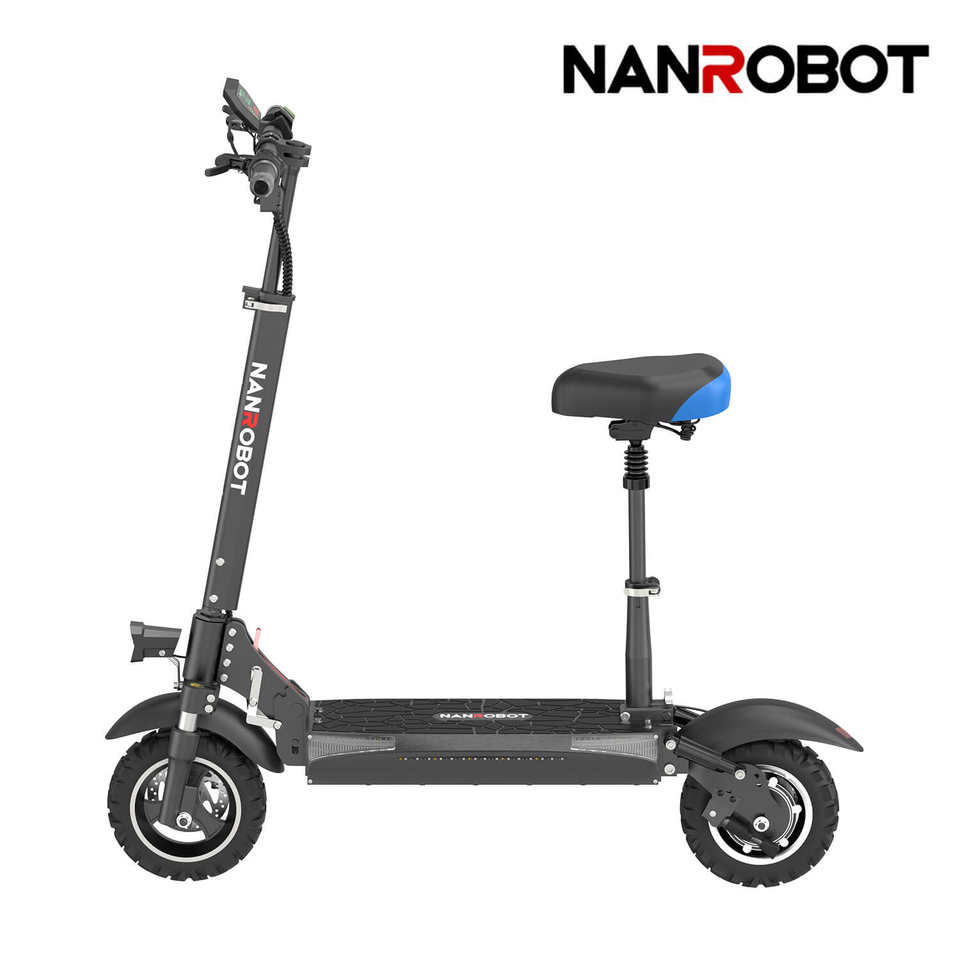 For NANROBOT T1 Two-Wheel Electric Scooter 10 Inch Tire 1000W Motor Power Dual Suspension 60km Range per Charge 45km/h Max 150kg