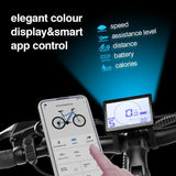 10.4Ah 36v Electric Road Bike Mid-Engine Wide Tires 9 Speed 45 km