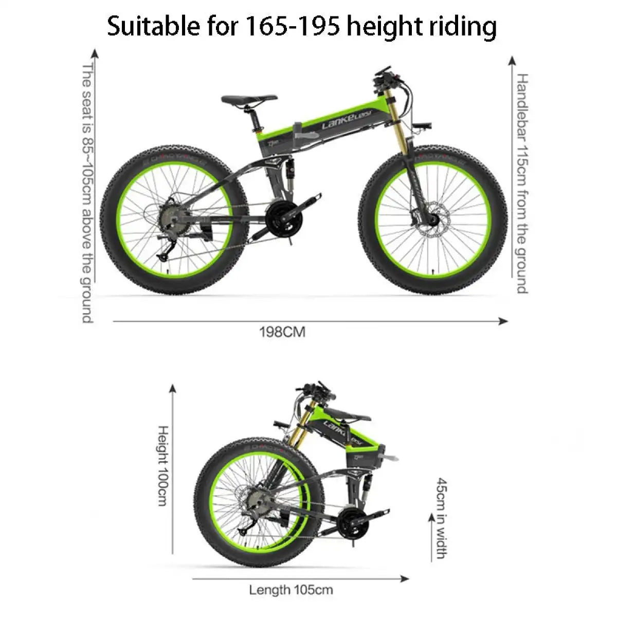 For LANKELEISI XT750 PLUS Pre-Sale Electric Mountain Bike with Big Fork and Fat Tire