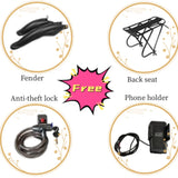(USA Stock & Ship from China) SMLRO XDC600 Plus Dual Motors Electric Bike  Hydralic Disc Brake All Black