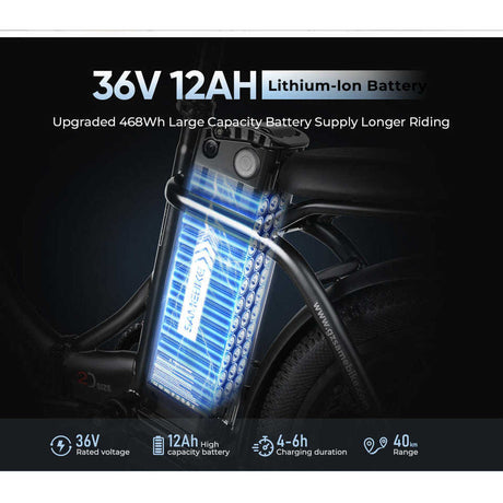 CY20 Portable Commuter Electric City Bike with Rear Hub Motor 15ah Lead Acid Battery Single Speed 50km Range Per Power