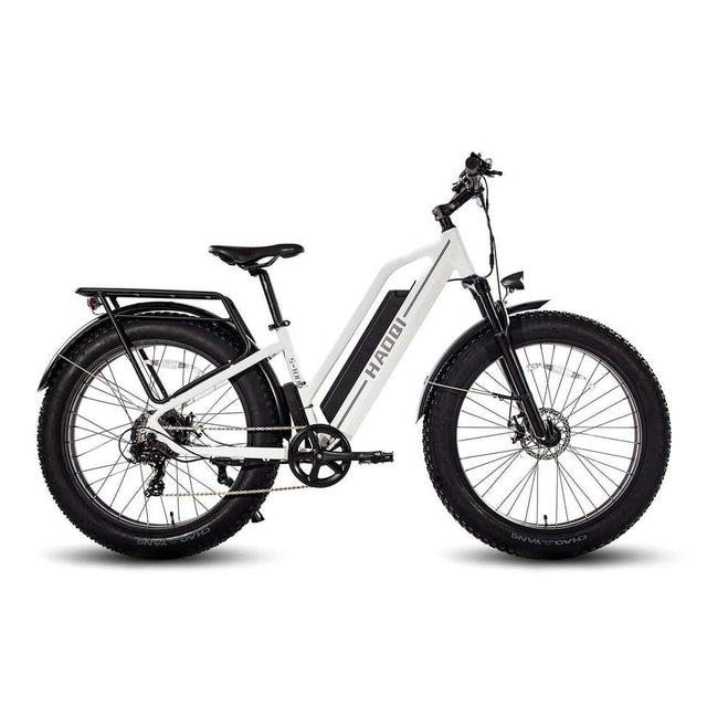 HAOQI for UL Certified White Leopard Pro Step Thru Electric City Bike