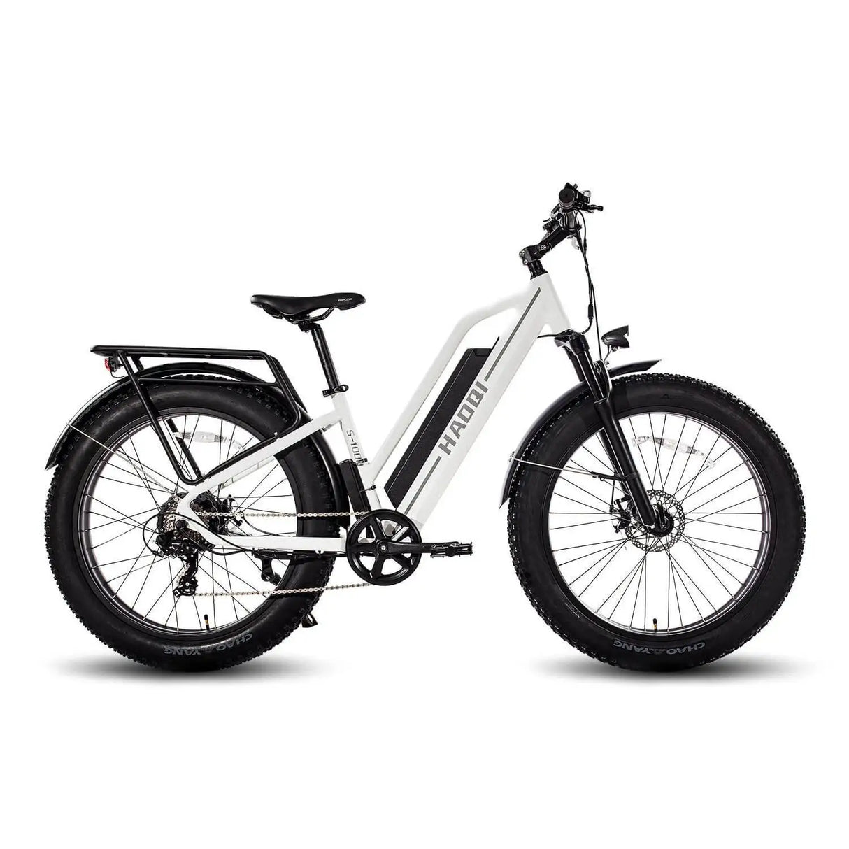 HAOQI White Leopard Pro Step Thru Electric Bike (UL Certified)
