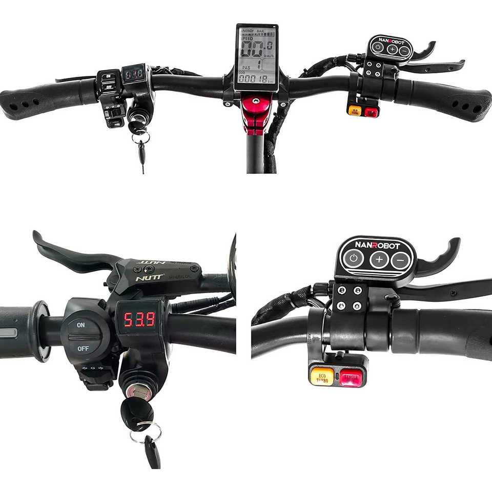 For NANROBOT D4+3.0 Electrical Scooter 10 Inch Tire 1000W Motor Power 50km/h Max Speed 60km Range per Charge 150kg Max Load