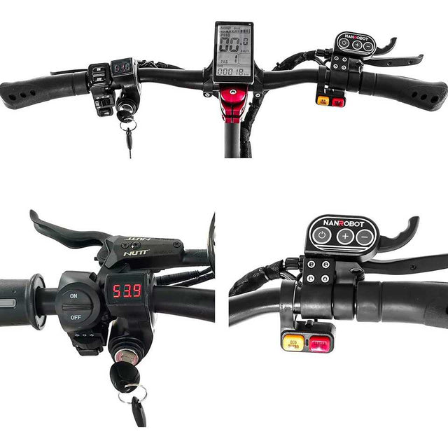 For NANROBOT D4+3.0 Electrical Scooter 10 Inch Tire 1000W Motor Power 50km/h Max Speed 60km Range per Charge 150kg Max Load