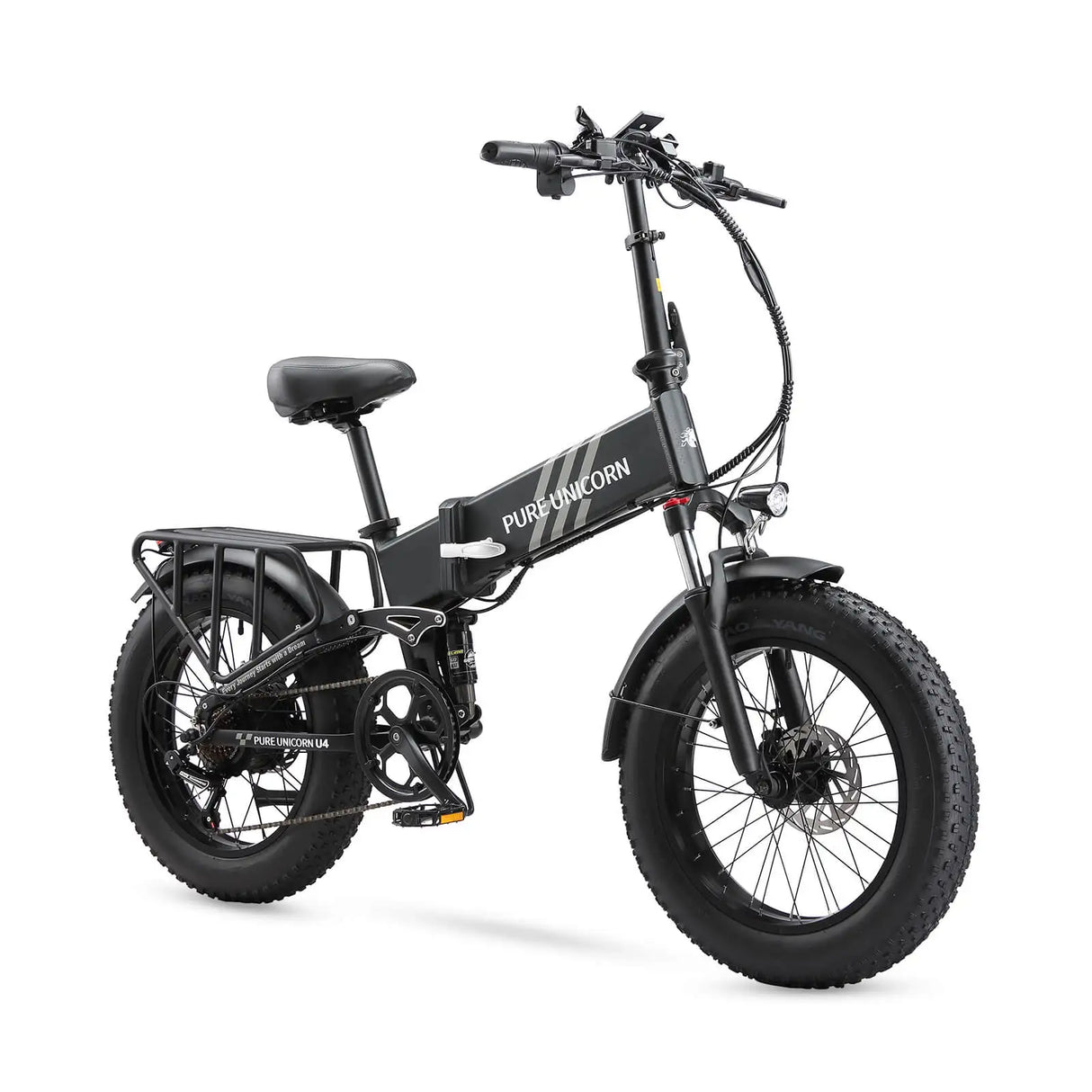 PURE UNICORN U4 1000W Fat Tire Electric Bike 48V Lithium Battery 750W Motor 60 km Range per Power Aluminum Frame Rear Hub Motor