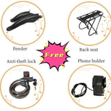 SMLRO S11 Full Suspension Folding Mountain Snow Bike  350W 500W 700W 1000W