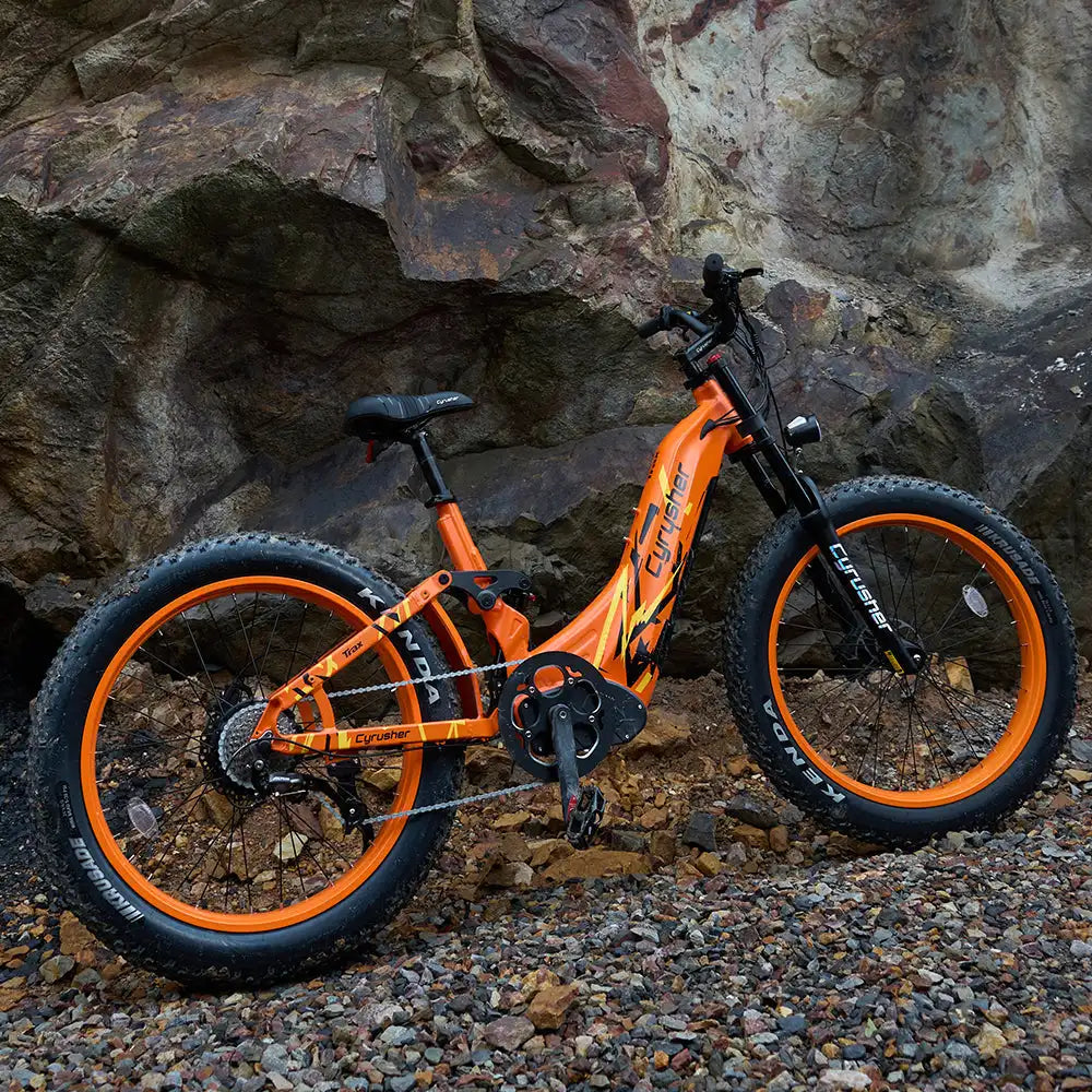 Trax 24\" Step-through All Terrain Air Shock Electric Mountain Bike with Air Suspension for Off-Road Adventures