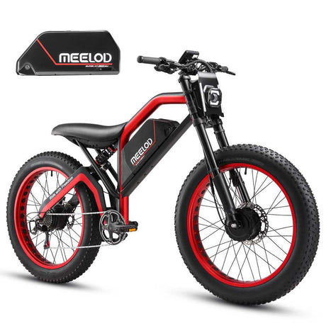 MEELOD XT600DL Electric Mountain Bike Dual 1200W for Peak Power Motor 6061 Aluminum Frame