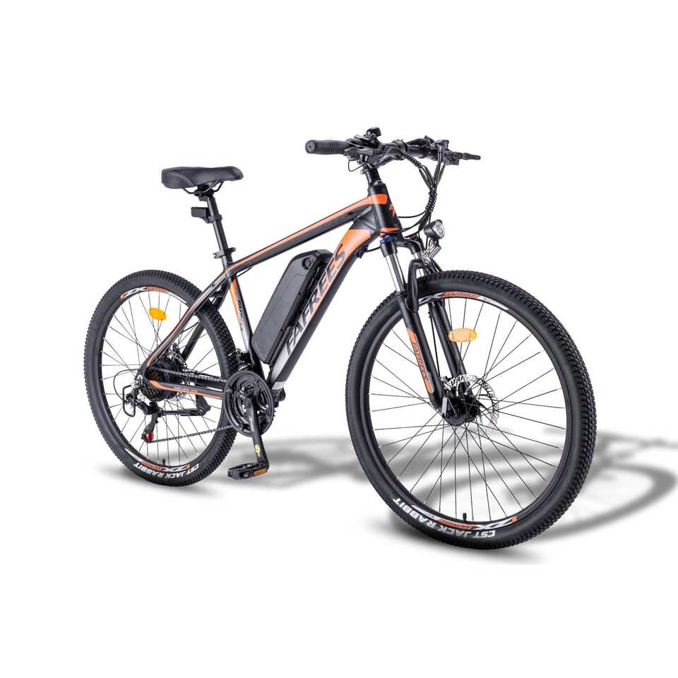 Fafrees Hailong One EU Road Bike Rear Hub Motor 48V Lithium Battery 15AH Capacity Disc Brake System Steel Frame Black/Orange