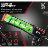 SMLRO S11 Full Suspension Folding Mountain Snow Bike  350W 500W 700W 1000W