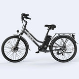 VARUN C26 Electric Commuter Bike with 250W Rear Hub Motor Integrated Lithium Battery 50KM Range-Black