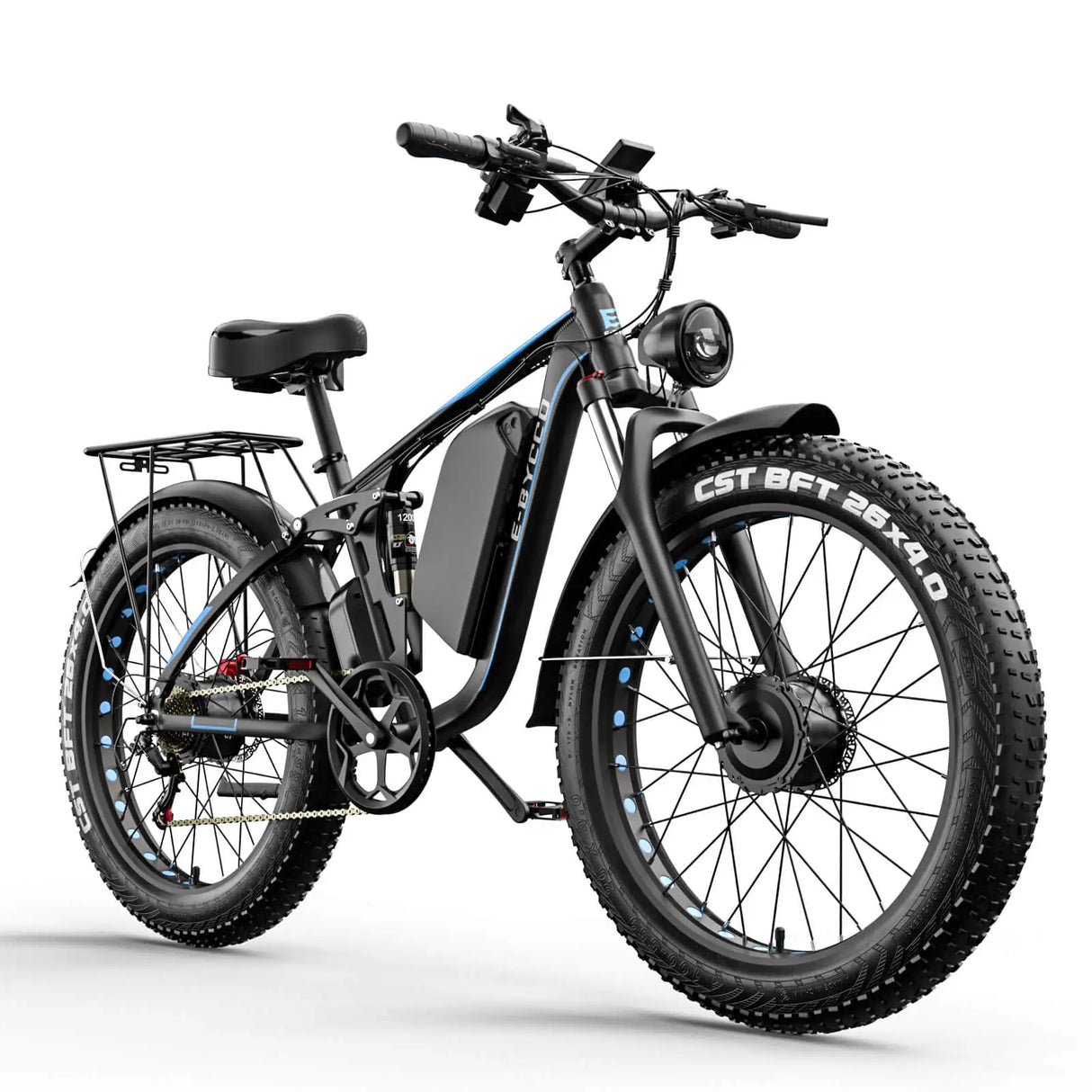 E·Bycco 26'' EB7PRO Dual Motor 2000W Peak 3000W 52V 23Ah Power for Adults Adult Electric Bike